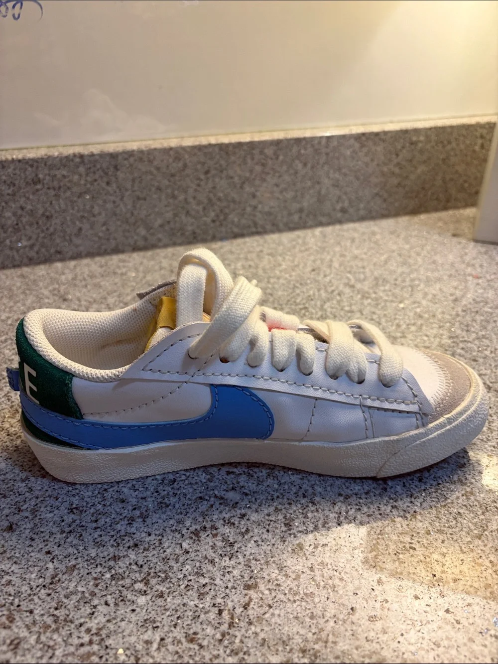 Women's Nike White Sneakers with multi color accents